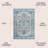 Lazaro Modern Persian Vintage Medallion Light Gray/Blue Rug-1040808435