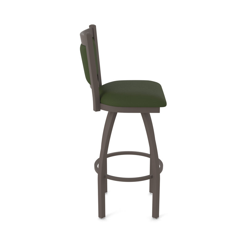 Tabouret pivotant Hadleigh, Tabouret de comptoir (siège d'une hauteur de 25 p, Vinyle - pin Canter, Bronze