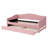 Twin Size Upholstered Daybed In Pink With Flexible Trundle Bed And Modern Soft Fleece Detachable Cart-1345674790-1345674840