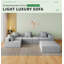 Canapé modulaire, canapé modulaire avec 2 repose-pieds pour le salon