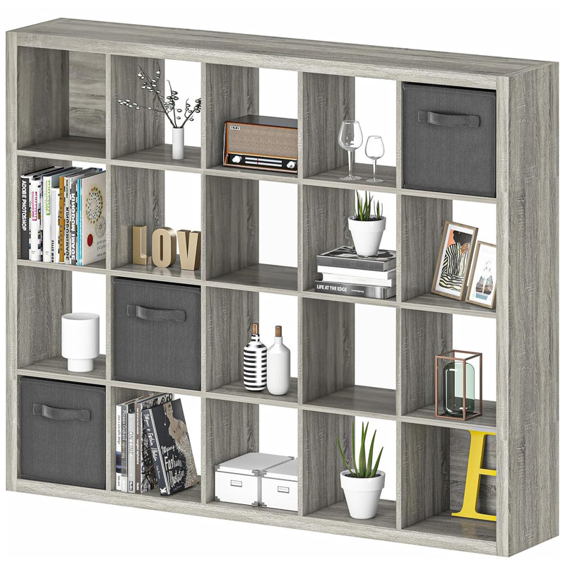 20-Cube Storage Bookshelf - Multifunctional Display Shelf for Living Room, Bedroom & Home Office