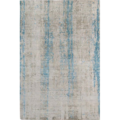 Contemporary One-of-a-Kind Rectangle 5'11" X 9' Hand Knotted Area Rug