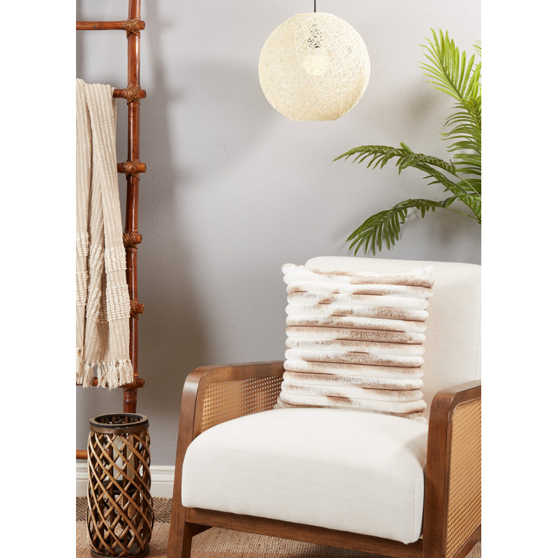 Matlida Collection Animal Print Throw Pillow, Natural