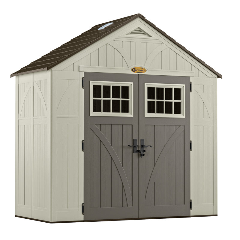 Outdoor Vanilla 8 ft. W x 4 ft. D Plastic Storage Shed