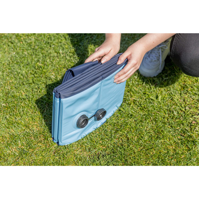 Trixie Splash pour chien, parc pliable, baignoire avec bonde et sac de transport, bleu, H 8 po x l 32 po x P 32 po