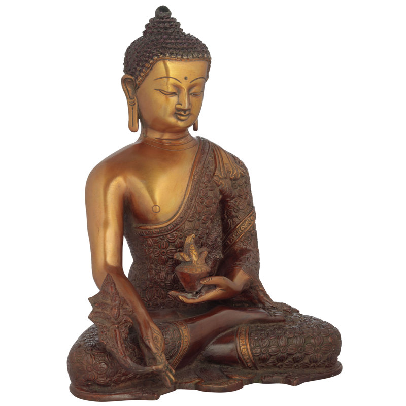 Statue Morea Bhaishajyaguri, Cuivre / brun
