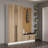 Modern Hall Stand with Walnut Finish, 70.9 x 82.7 x 13.8 inches | 100% Melamine Coated Particle Board, Thickness: 0.7 inches | Stylish Storage Solution for Entryway & Hallway, Durable & Elegant Design-102347073