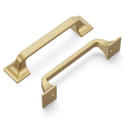 Forge Collection Handle Pull - 3-3/4" Center to Center Cabinet Pull Champagne Bronze - Farmhouse Hardware for Drawers & Cabinets (Set of 10)