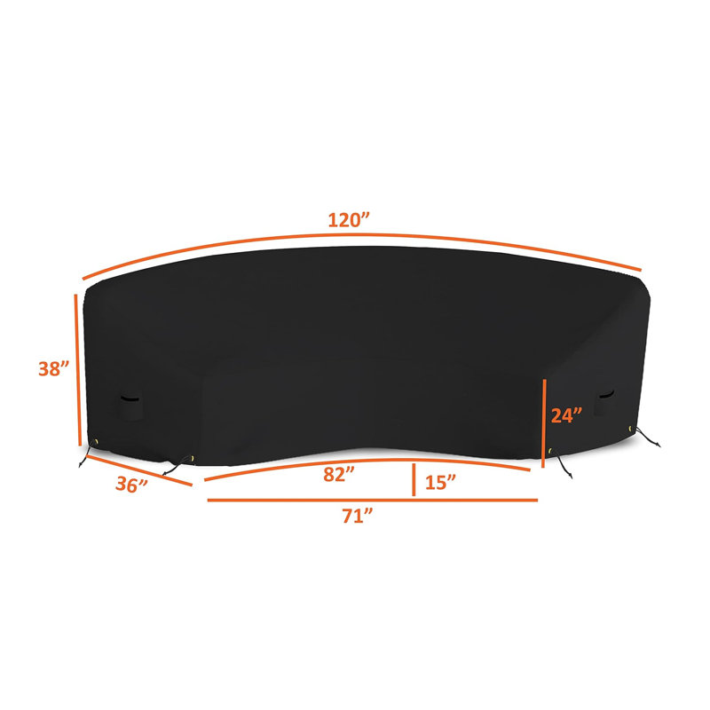 Outdoor Cover, 96.5cm H x 304.8cm W x 91.4cm D, PVC