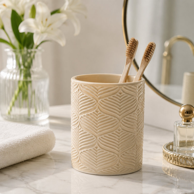 Ensemble d'accessoires de salle de bain en céramique