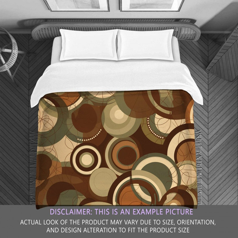 Machine Printed Comforter, King Comforter, Brown/Beige Abstract