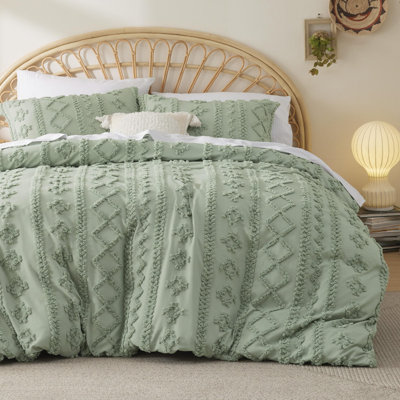 Bedsure Boho Duvet Cover King Size, Soft & Comfortable Elegant Design Boho Bedding for Decoration, Machine Washable Comforter Cover for All Seasons
