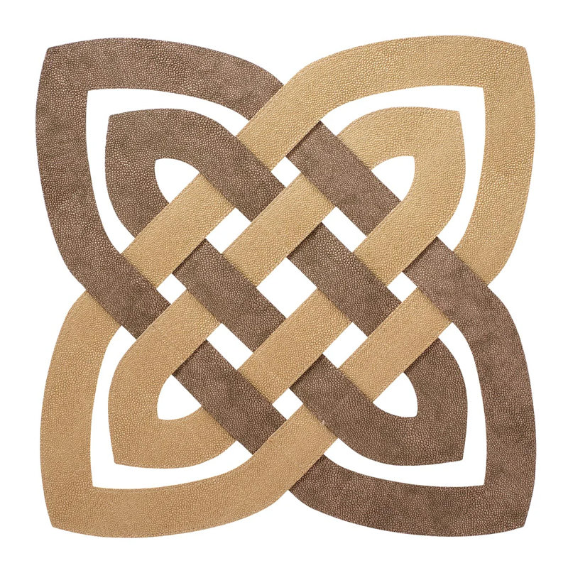 Archer Vinyl Square Placemats, Gold/Bronze