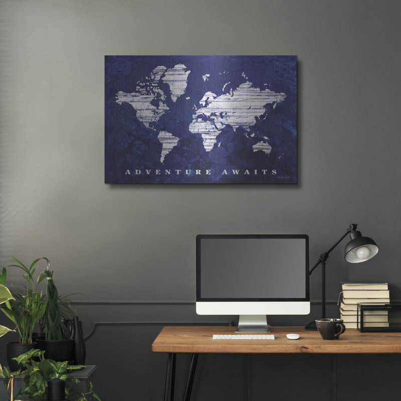 «Adventure Awaits Map» par Cindy Jacobs, H 24 po x l 36 po
