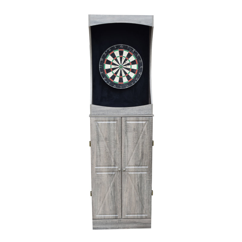 Westwood Driftwood Free-Standing Dartboard Cabinet Set