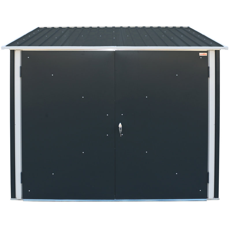 6 ft. 3 in. W x 6 ft. 4 in. D Metal Lean-To Bike Shed