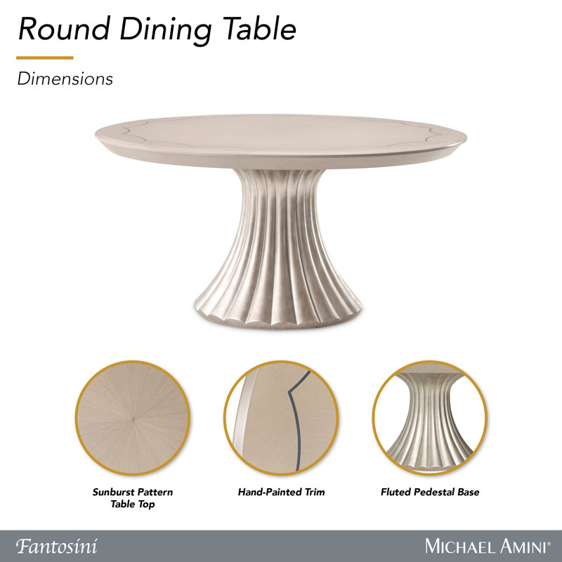 Fantosini Round Dining Table - Silver