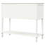 Armoire de salon avec tablette inférieure (blanc), rangement en bois pour buffet - 2 tiroirs, armoires, apparence exquise, console à structure stable, matériaux en verre spacieux, gracieux-703851722