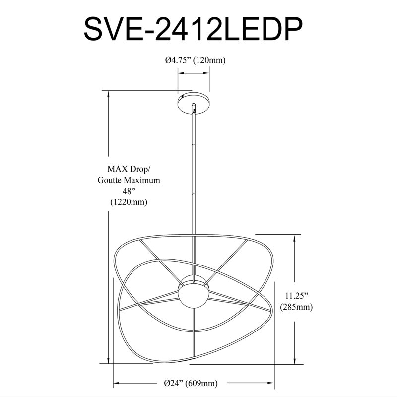 Luminaire suspendu en acrylique Svetlana