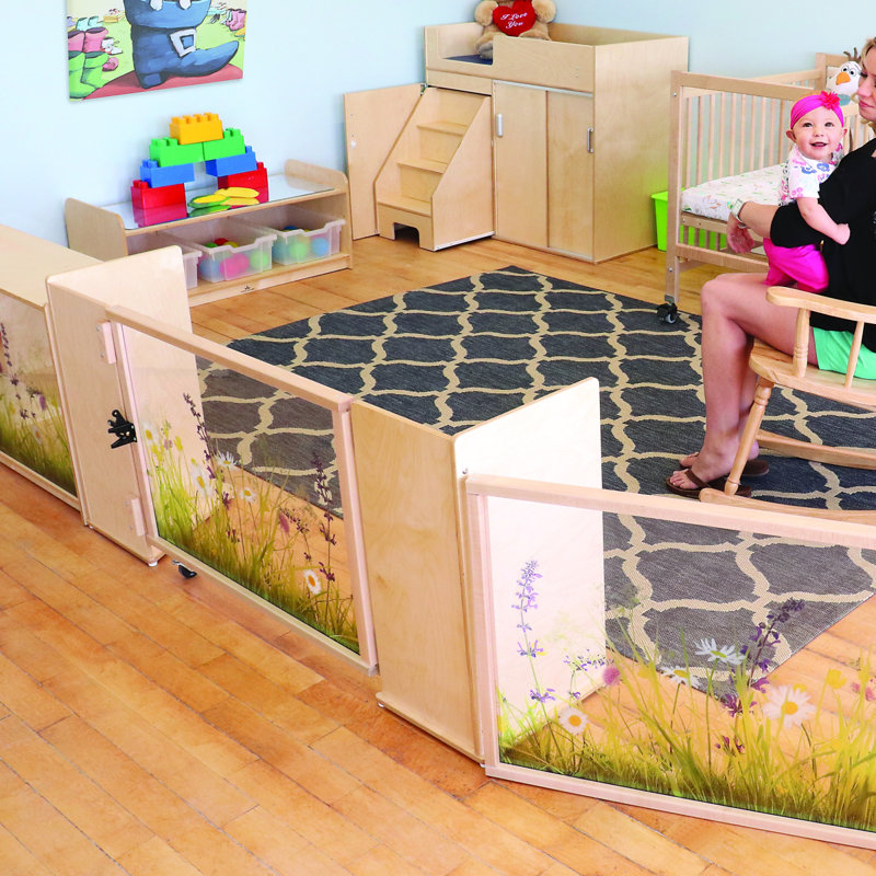 Nature-Inspired Clear Acrylic Room Divider Panel 36"
