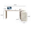 Bureau moderne moderne en bois massif blanc avec rangement-107733276