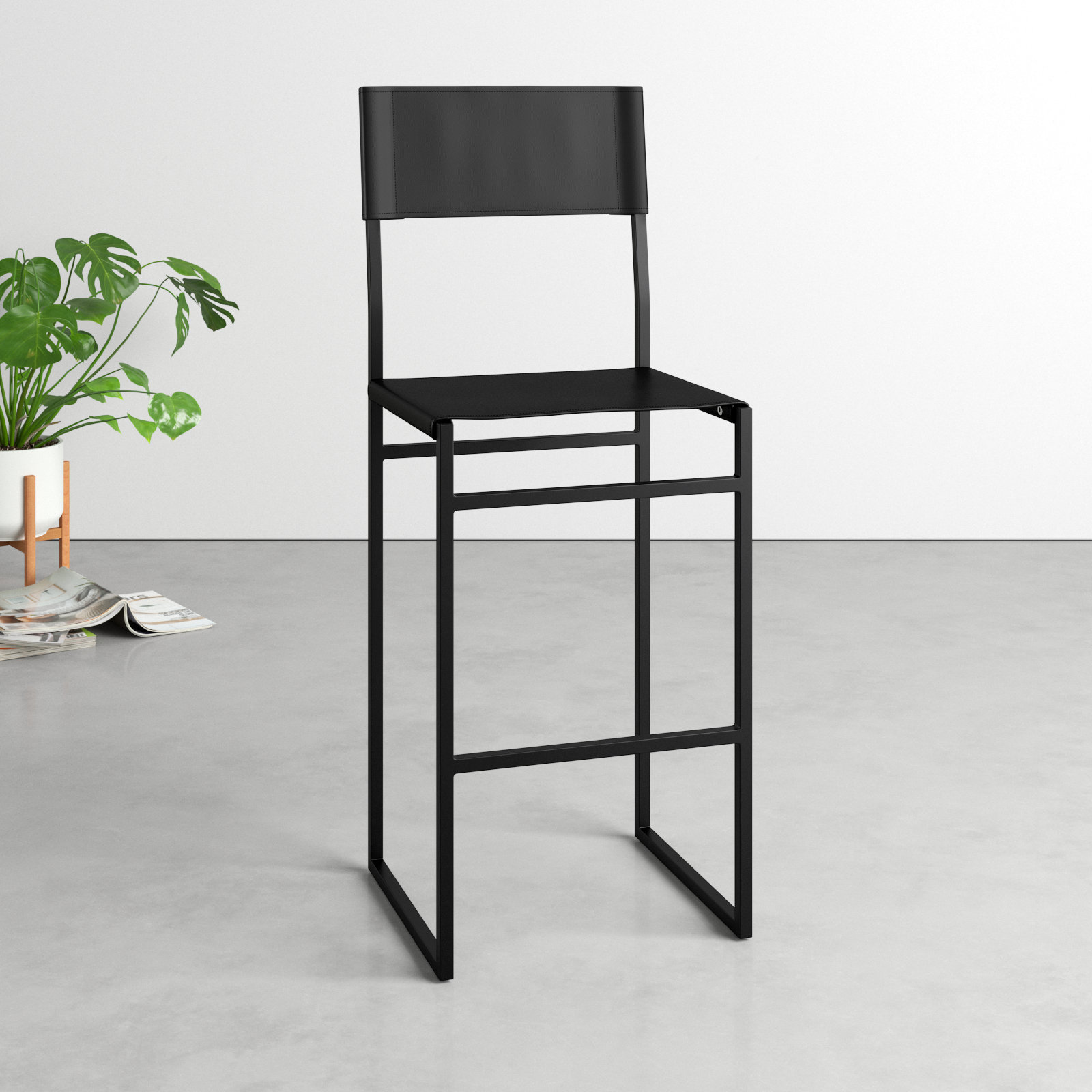 Fairbanks 30" Bar Stool, Black, Counter Stool (26" Seat Height)