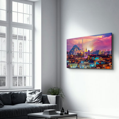 Élégante peinture murale en verre trempé de 13,8 po x 21,7 po | 100% verre trempé, épaisseur: 0,16 pouce | Imprimé UV pour des couleurs éclatantes | Parfait pour la décoration intérieure, le salon et les espaces de bureau