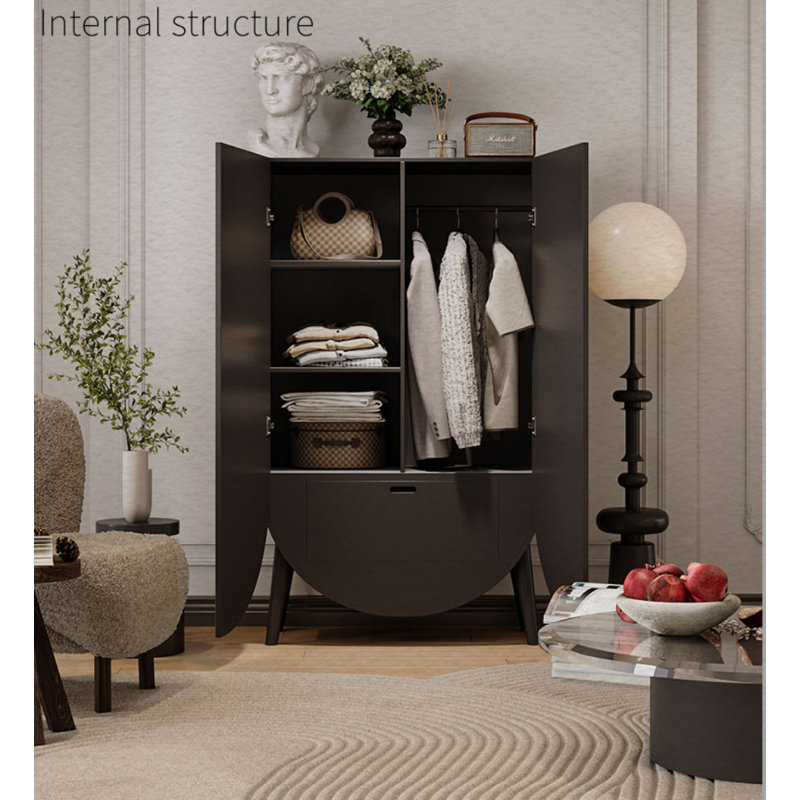 Modern Simple And Interesting Wardrobe, Black