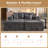 Boneless No Assembly Required Compression Packed 2-Piece Cloud Modular Corduroy Sectional Sofa-1438407908