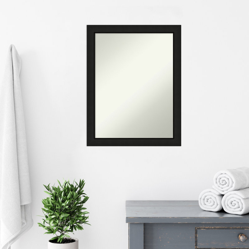 Jimmison Solid Wood Rectangle Wall Mirror
