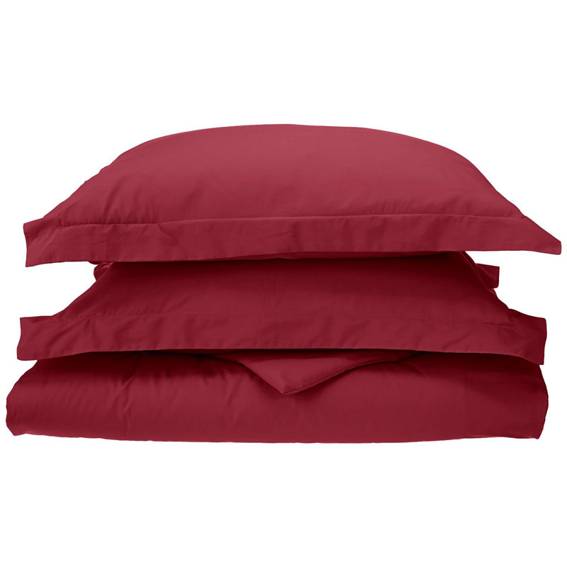 Modern & Contemporary Duvet Cover, Burgundy, Twin