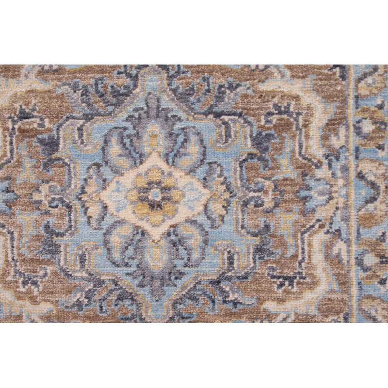 Tapis beige et ivoire de haute qualité noué à la main