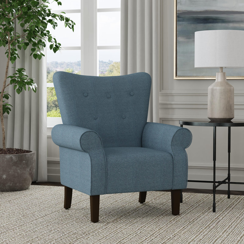 Aret Upholstered Armchair, Blue