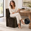 Fauteuils d'appoint entièrement rembourrés en chenille avec roulettes dissimulées-616040701