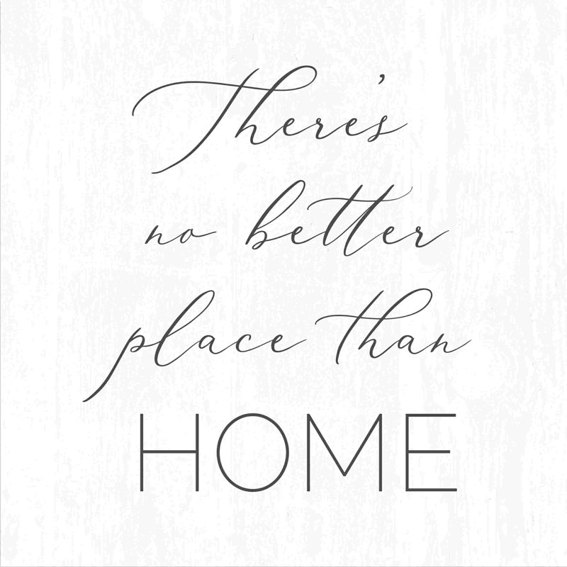 Theres No Better Place Than Home, H 12 po x l 12 po