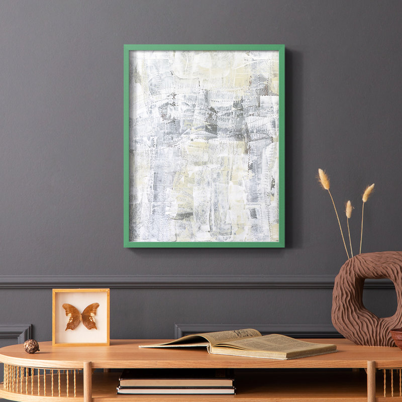 Ghost Town II, reproduction encadrée - bois massif, Vert, H 10 po x l 8 po