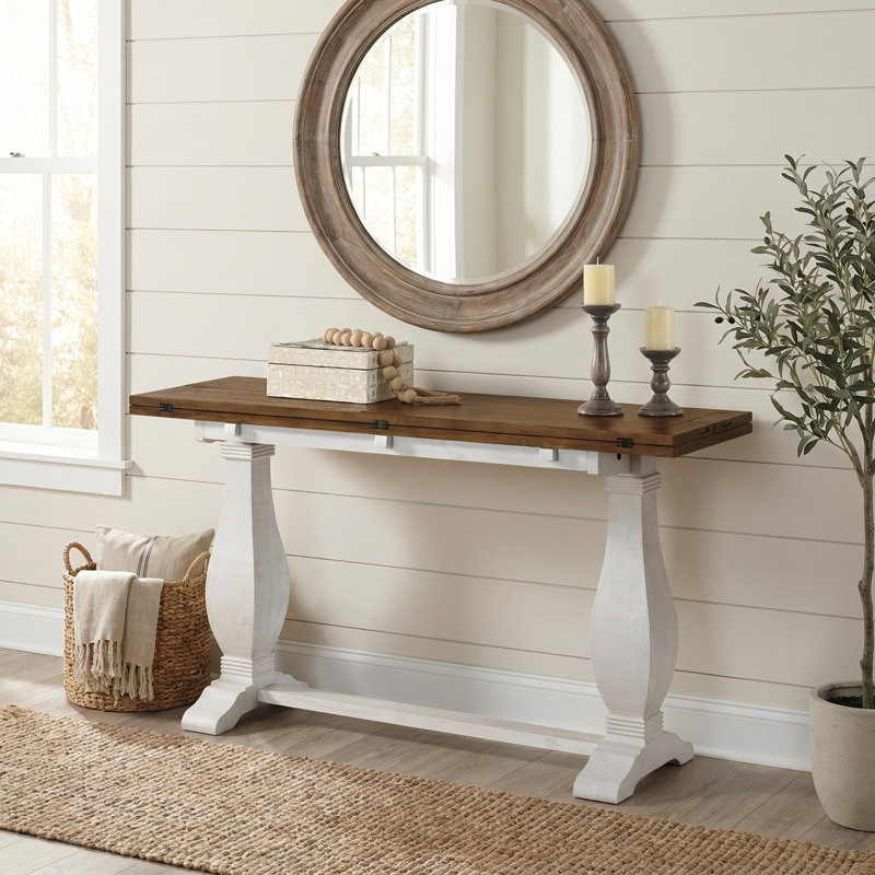 Console Sarcoline, Noir / bois flottant