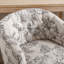 Fauteuil rembourré en lin 19,25 po H capitonné pour salle à manger-1551933344