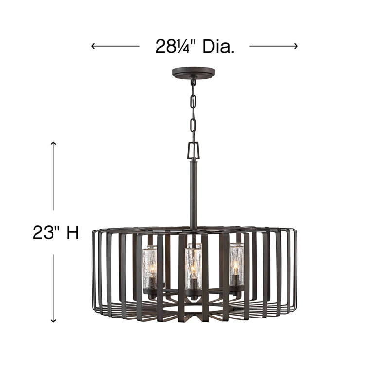 Reid 6 - Light Lantern Drum Chandelier