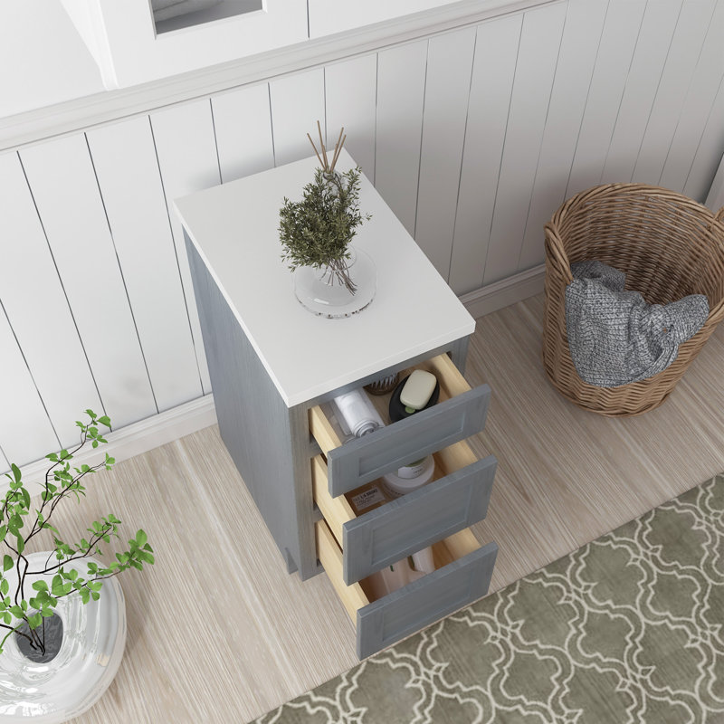 Base de meuble-lavabo de 15 po seulement, Argent