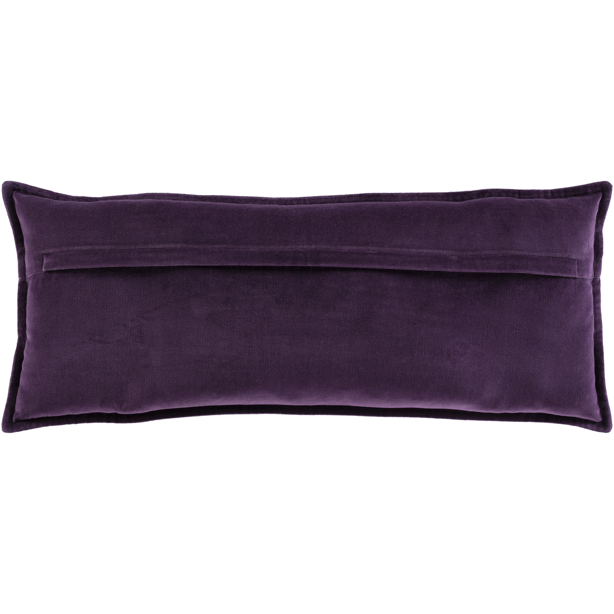 Norwin Cotton Throw Pillow, Dark Plum, Pillow Cover Only - No Insert, 12"H x 30"W