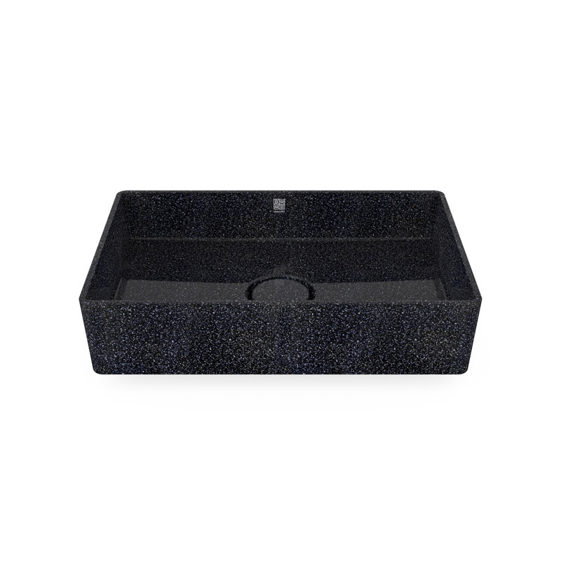Woodio Cube60 15.75'' Wood Rectangular Bathroom Sink, Char