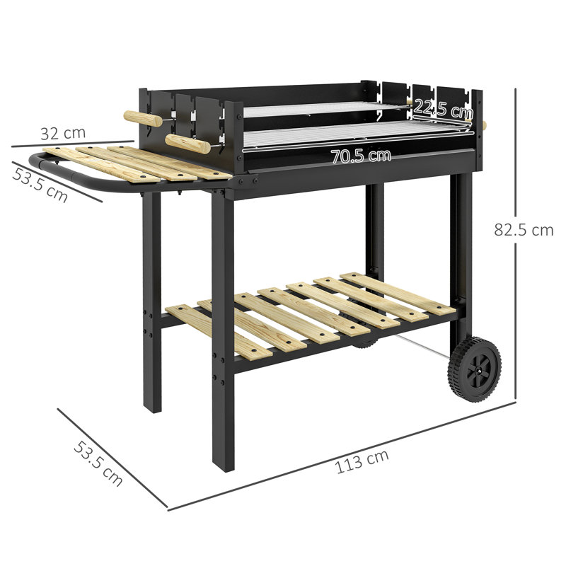 Dakota Fields 113cm W Charcoal Grill