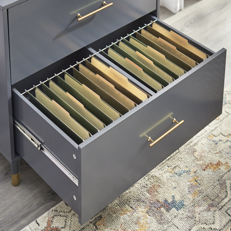 Camylle 30'' Wide 2 -Drawer File Cabinet, Charcoal