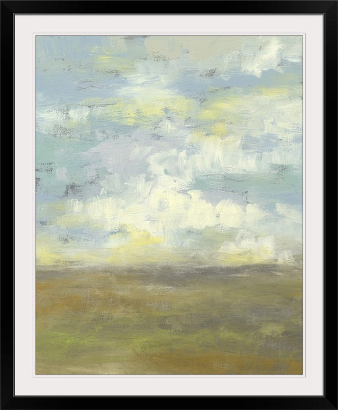 « ii » jennifer grolier, reproduction d’art Cloud Stack, H 28 po x l 24 po x P 1 po, Cadre noir