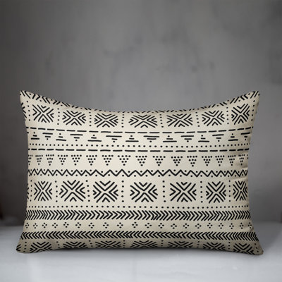 Mudcloth Rectangular Pillow Cover and Insert
