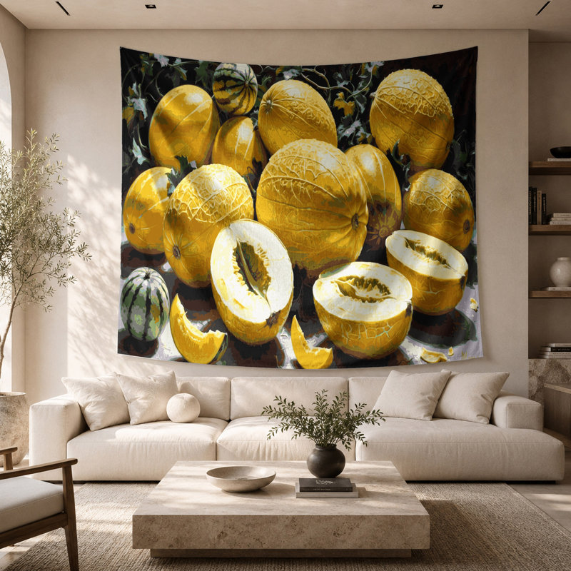 Tapisserie murale «Fruit Canary Melon», 26 po x 36 po