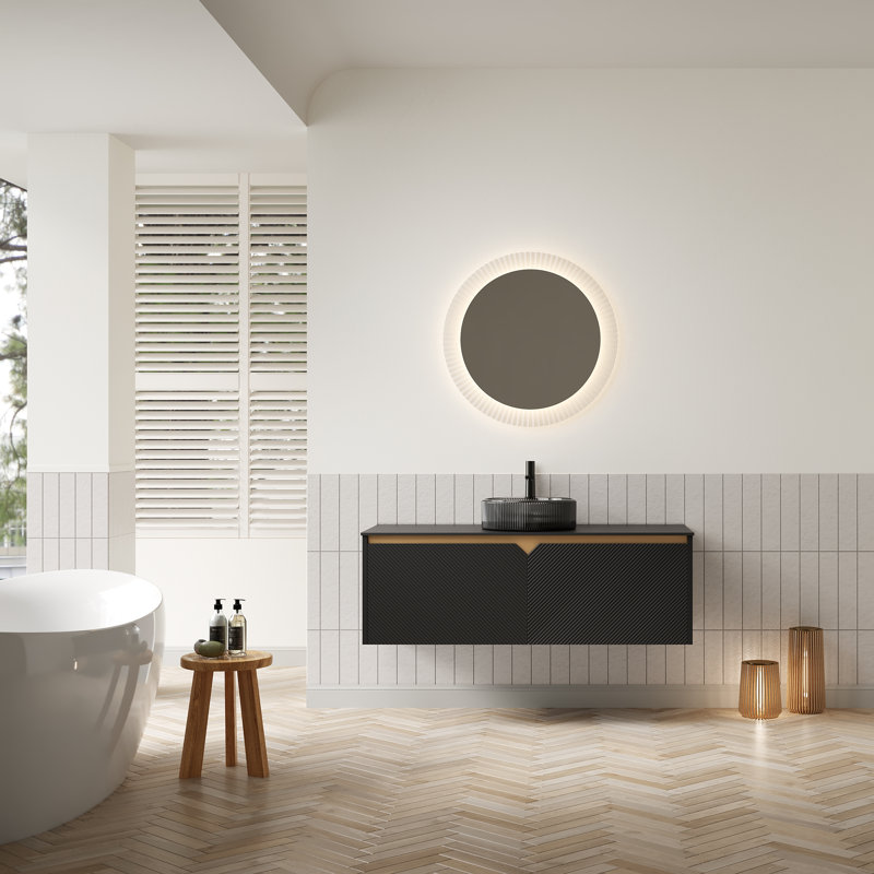 Meuble-lavabo Ruben, Noir, Noir