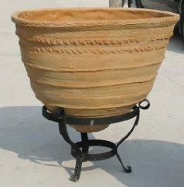 The Mediterranean Collection Handmade Pot Planter, Terracotta