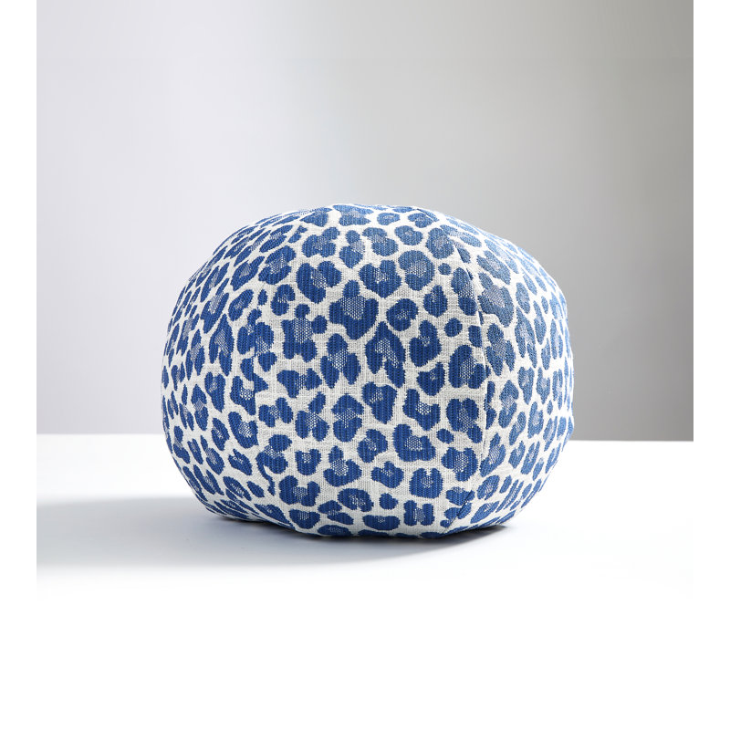 Backyard Bengal Circular Indoor/Outdoor Pillow Cover & Insert, Cobalt